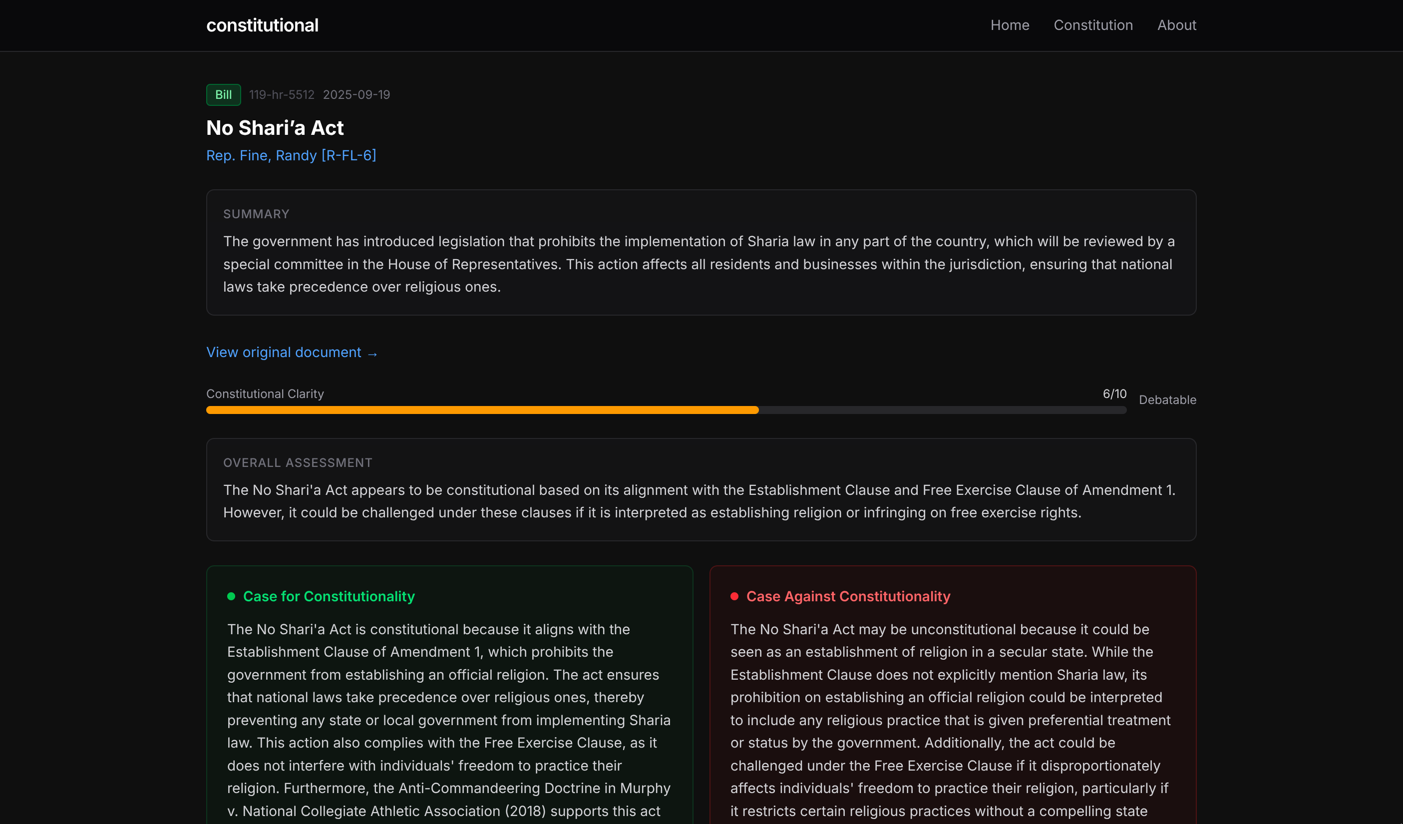 Constitutional screenshot 2