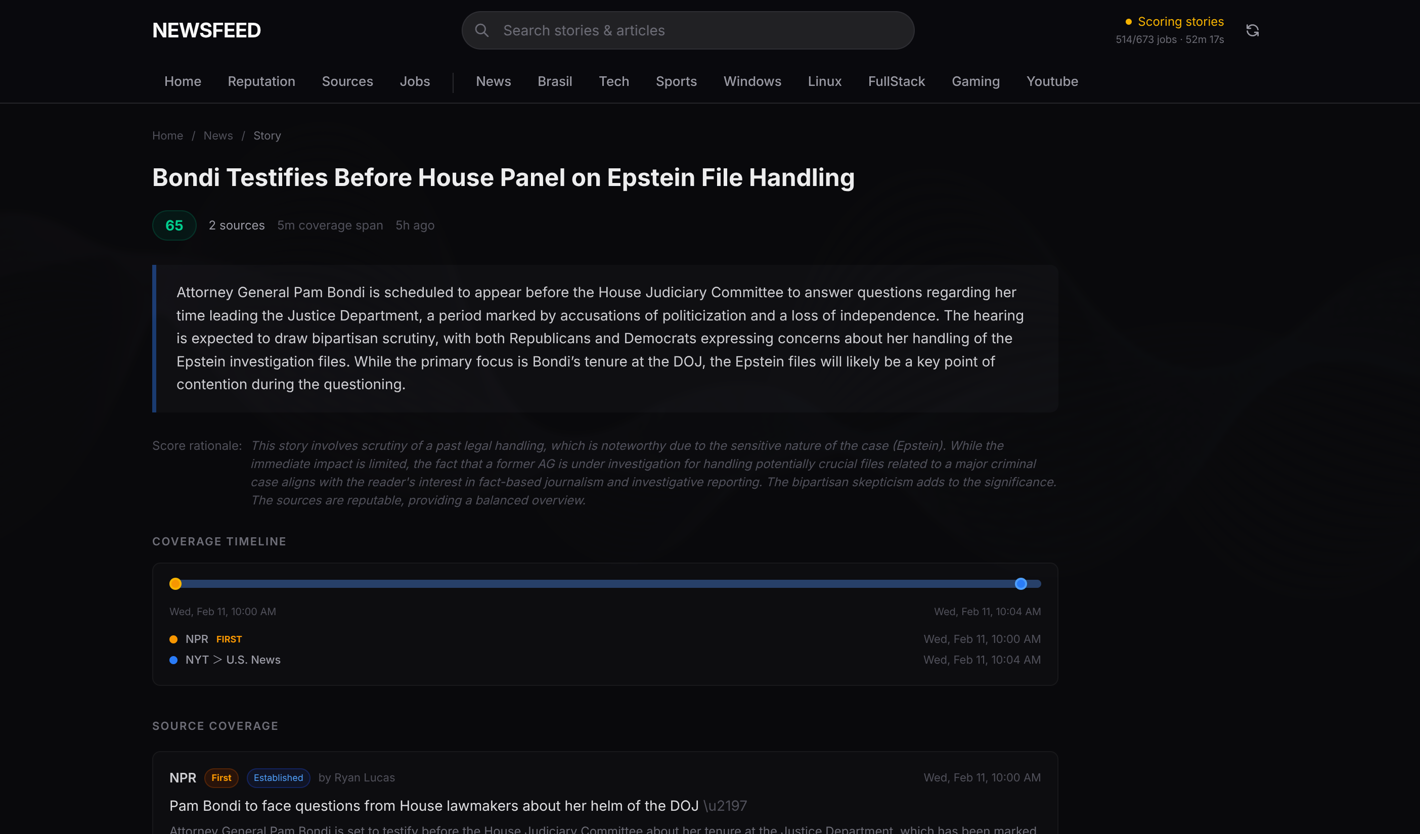 Newsfeed screenshot 2