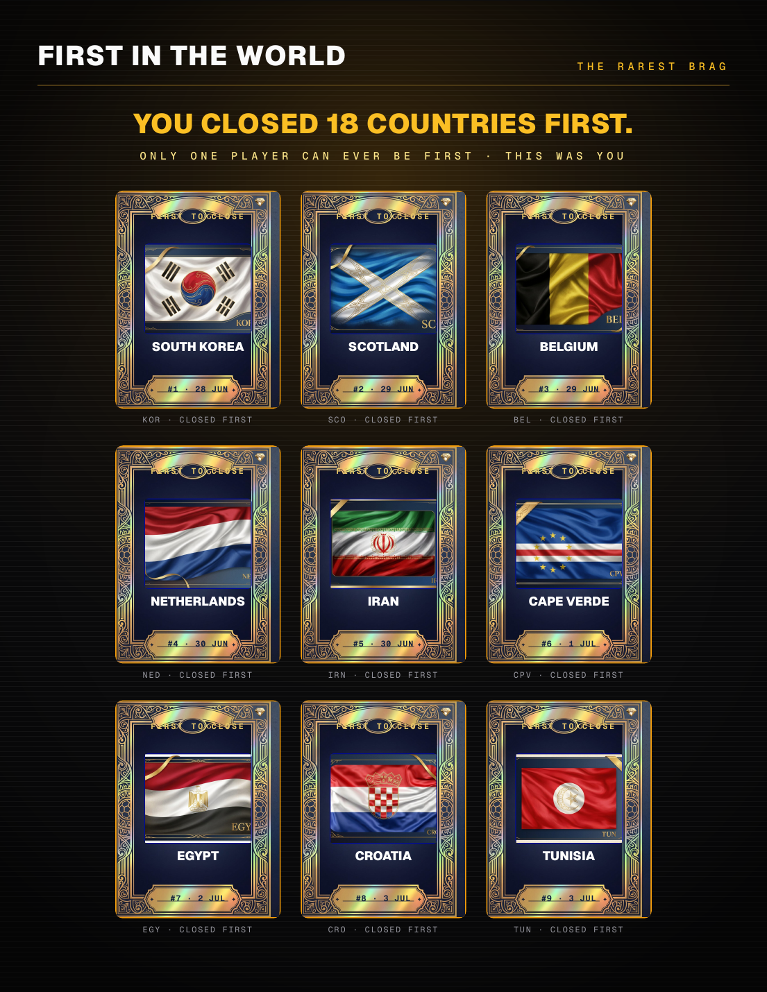 The First-in-the-World foil cards