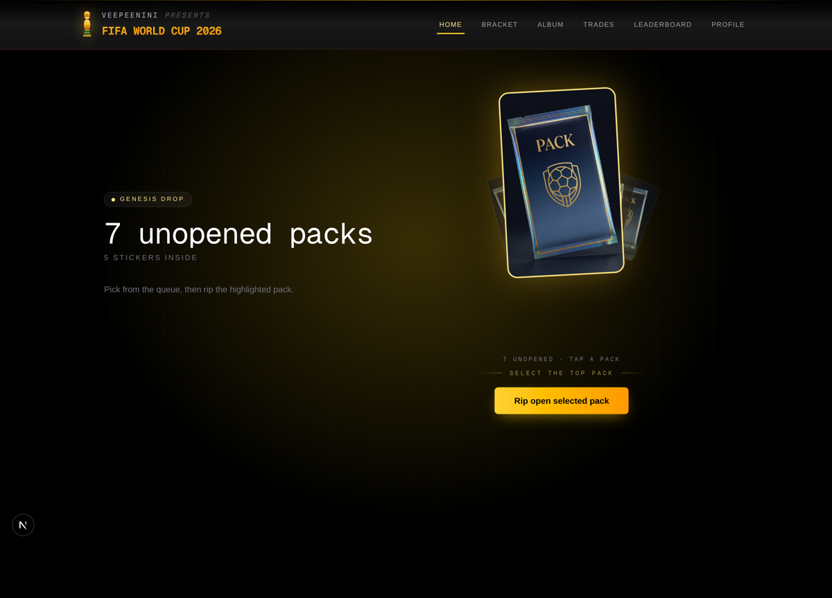 Opening a pack