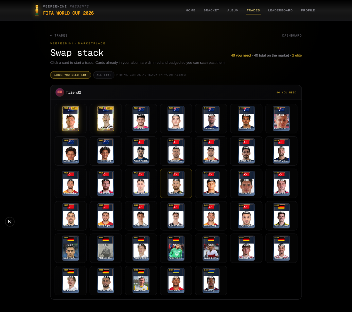 The swap-stack trade marketplace